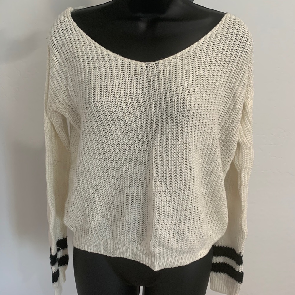 Cream off the shoulder sweater
